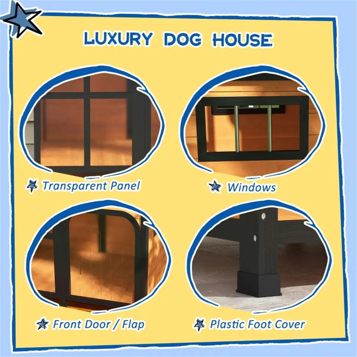 Natural Eco-Friendly Dog House for Outdoor Comfort