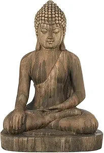 Sitting Buddha Statue Sculpture for Zen Outdoor Garden Decor