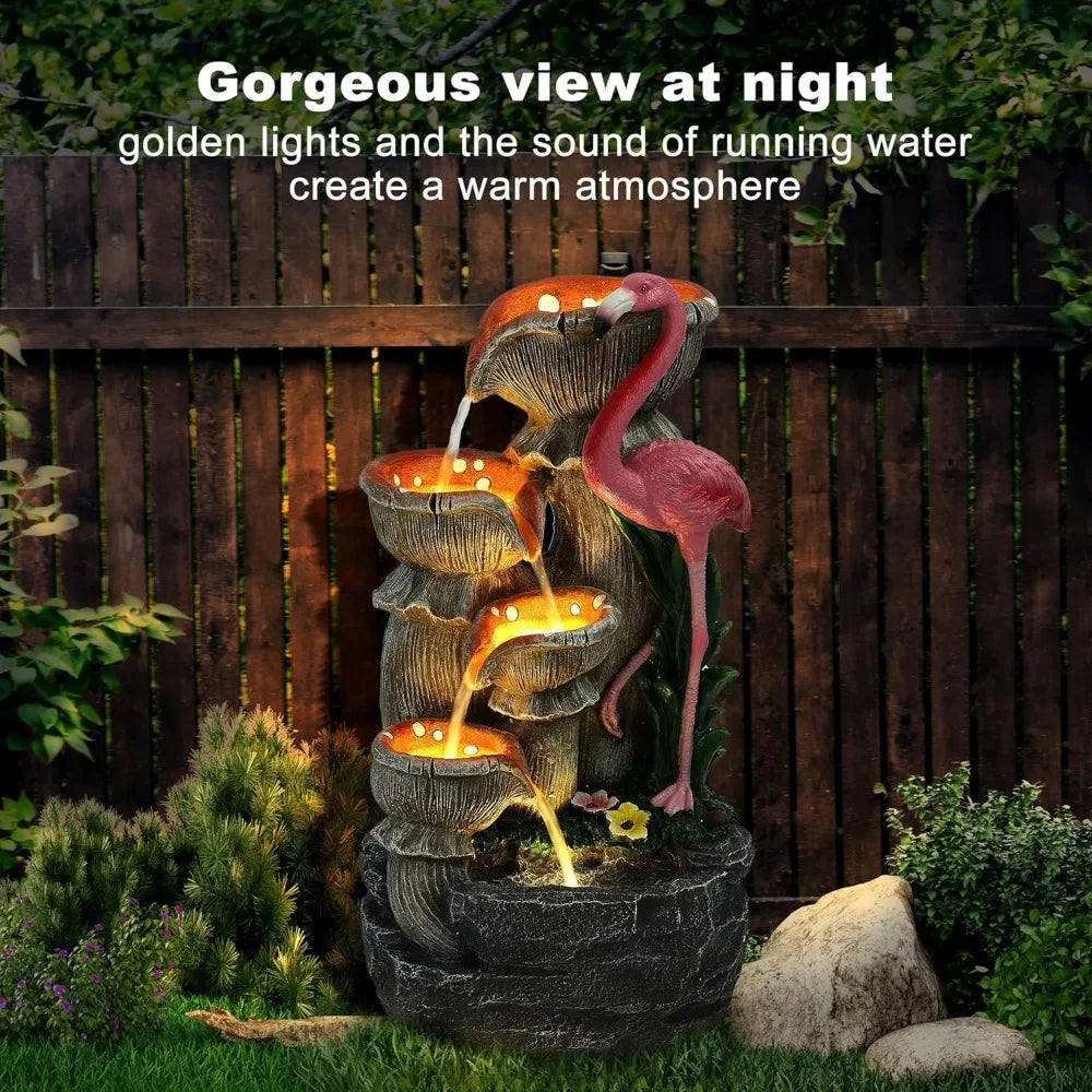 Elegant Five Tier Outdoor Water Fountain for Tranquil Gardens