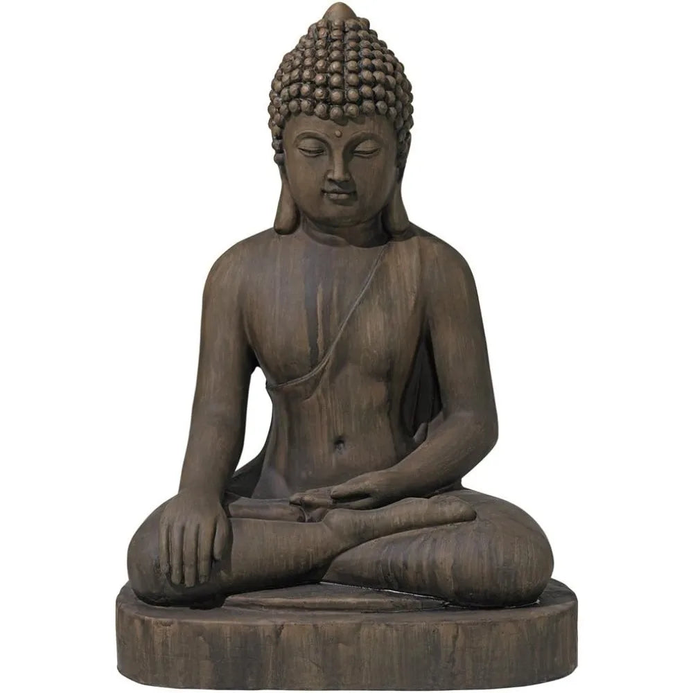 Sitting Buddha Statue Sculpture for Zen Outdoor Garden Decor