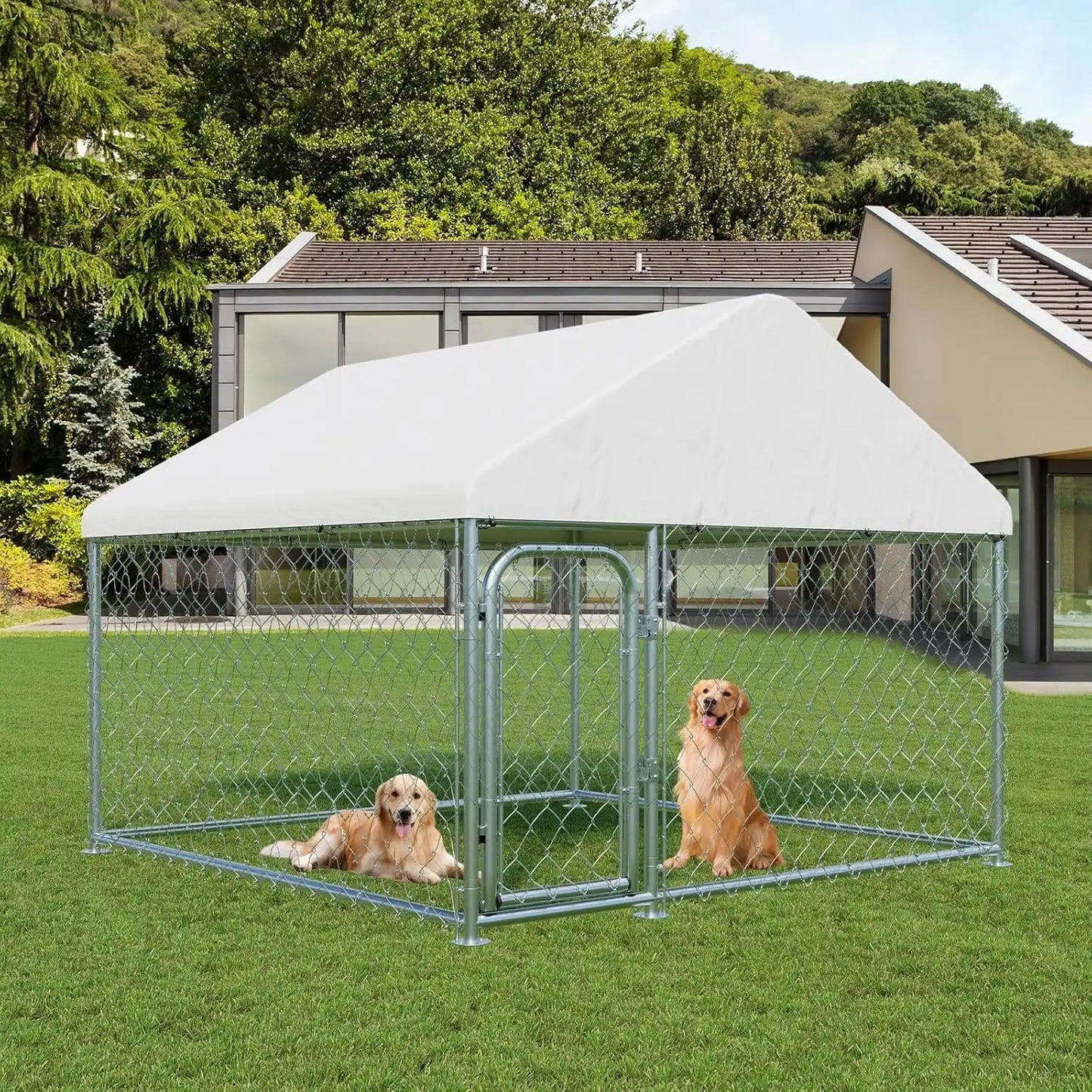 Heavy Duty Outdoor Dog Kennel with UV and Rain Protection