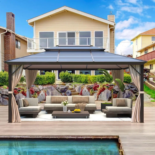 Stylish Outdoor Gazebo Canopy with Netting for Relaxing Spaces
