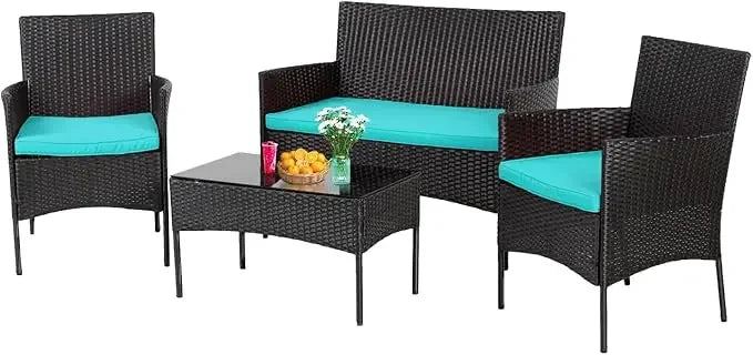 Outdoor Wicker Patio Conversation Furniture Set for Relaxation