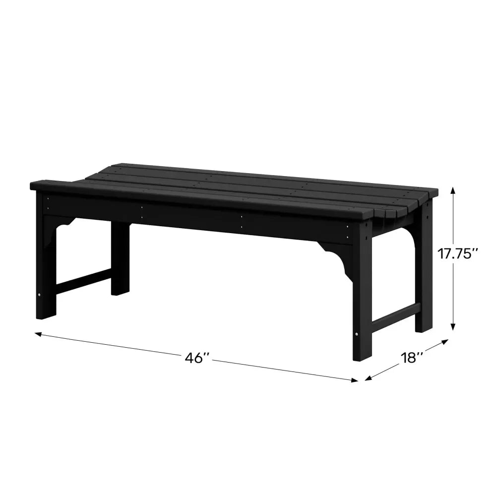 Modern Backless Outdoor Garden Bench for Relaxing Spaces