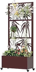 Metal Planter Box with Trellis for Beautiful Garden Display