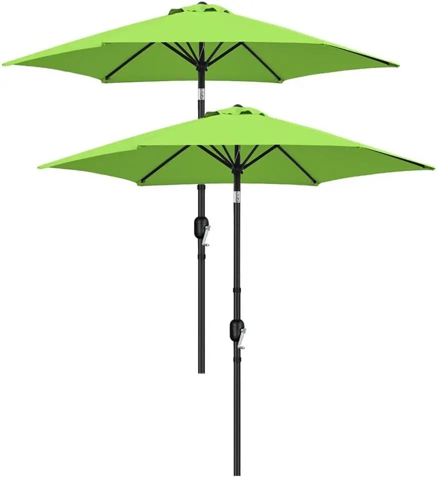 Outdoor Patio Umbrella with Push Button Tilt and Crank
