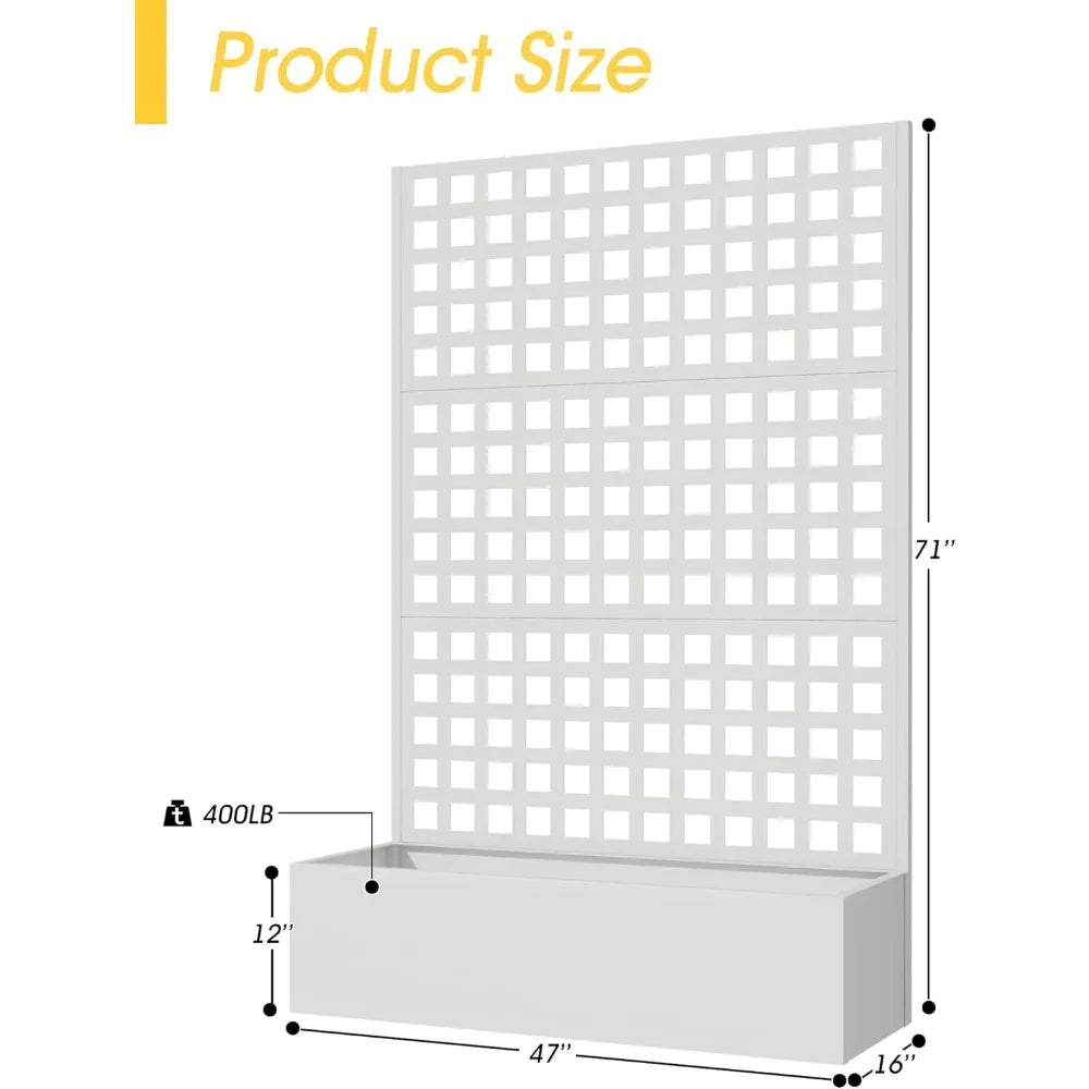 Metal Planter Box with Trellis for Beautiful Garden Display