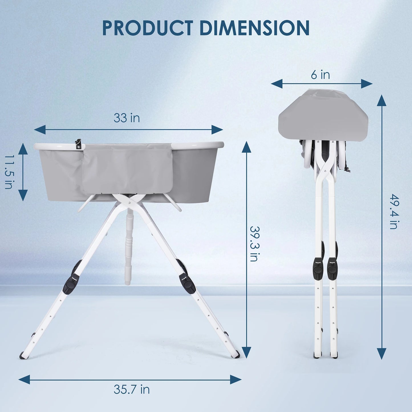 Portable Elevated Dog Bathtub for Easy Grooming and Bathing