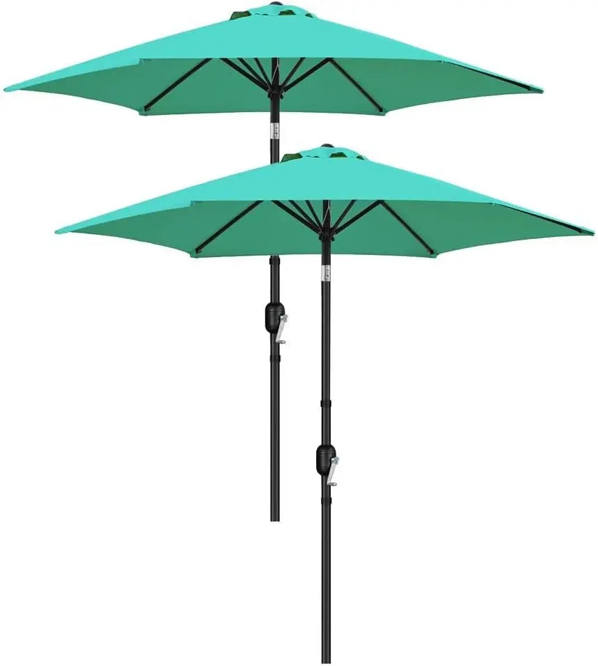 Outdoor Patio Umbrella with Push Button Tilt and Crank