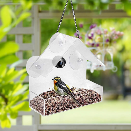 Smart Bird House Feeder with HD Camera for Garden Monitoring