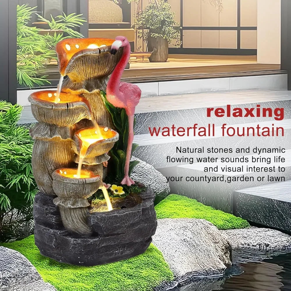 Elegant Five Tier Outdoor Water Fountain for Tranquil Gardens