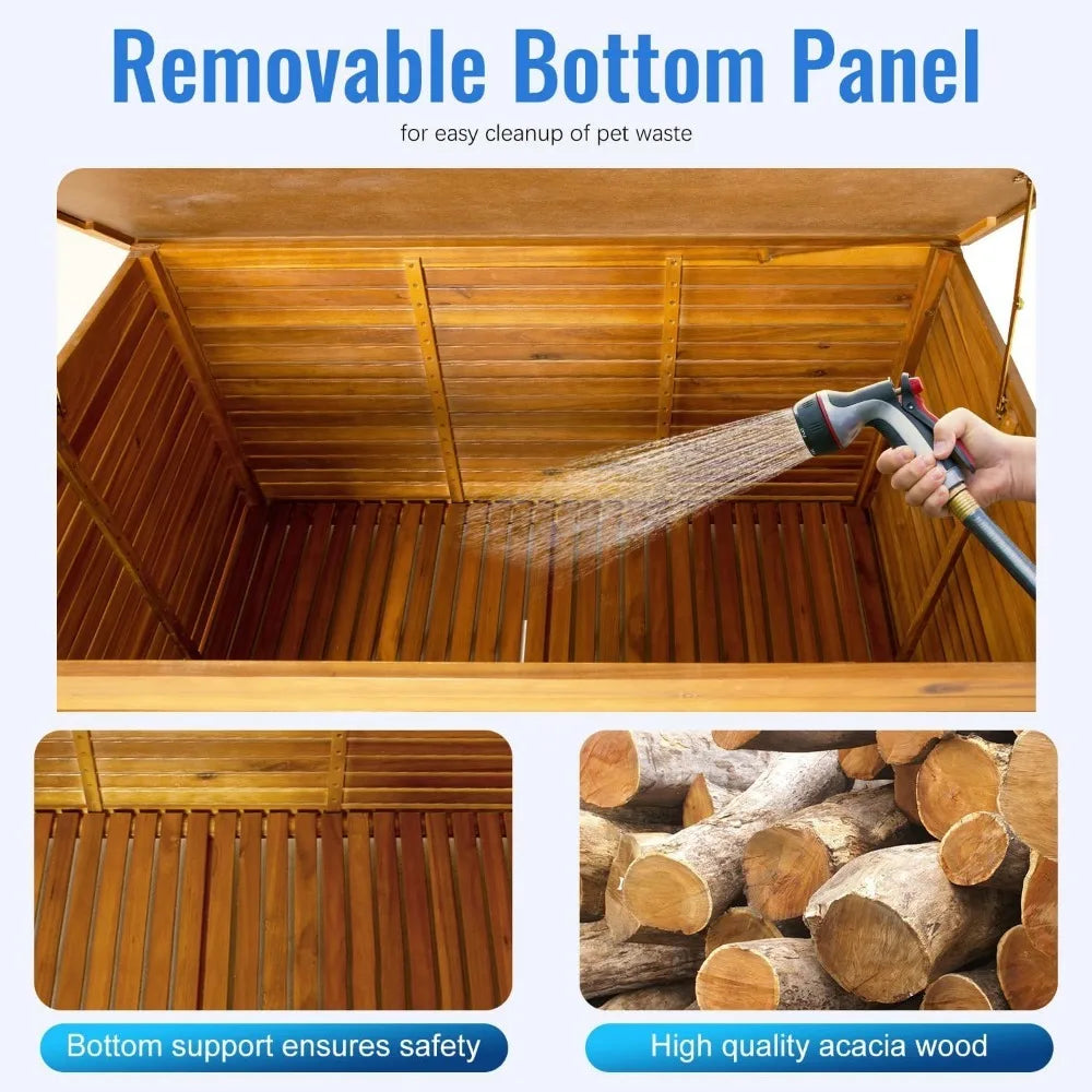 Outdoor Insulated Dog House Durable Weatherproof Puppy Shelter