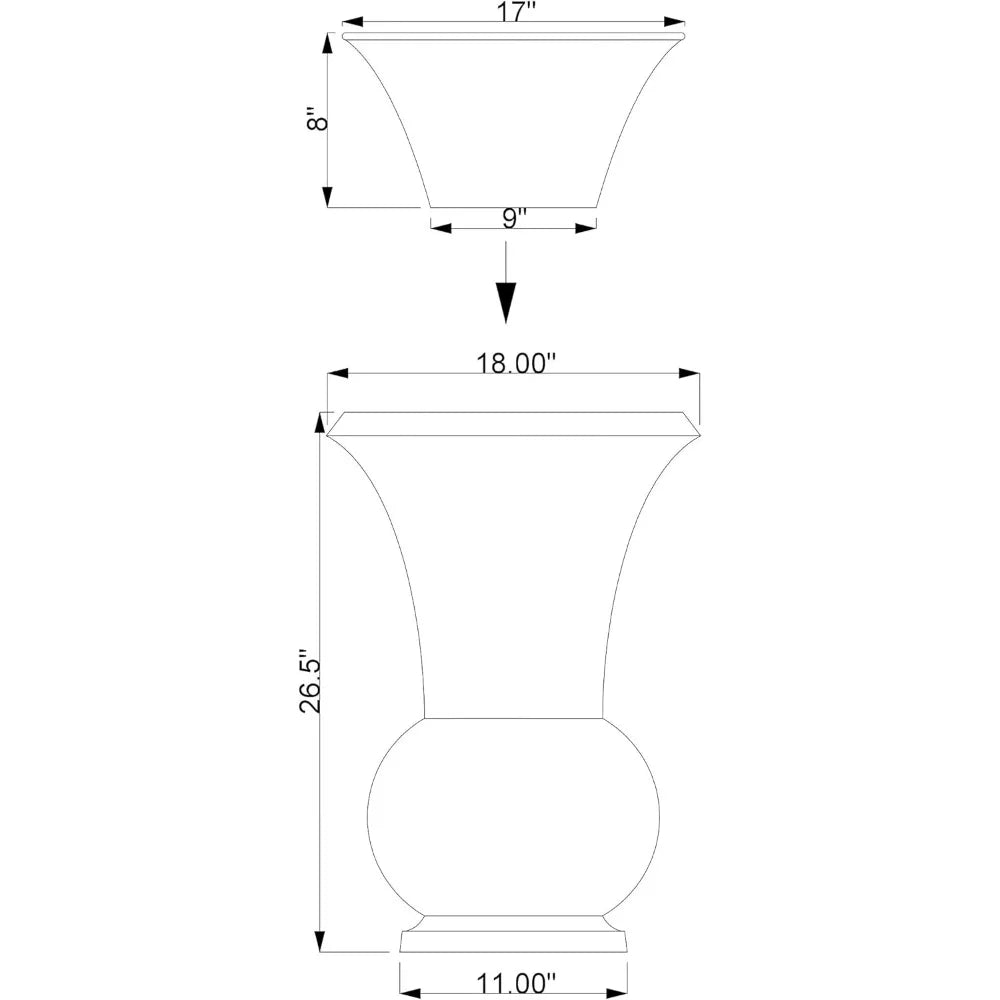 Tall Copper Decorative Planter for Indoor and Outdoor Gardens