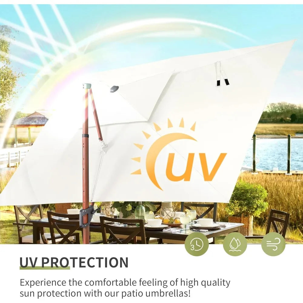 Deluxe Cantilever Patio Umbrella for Outdoor Sun Protection