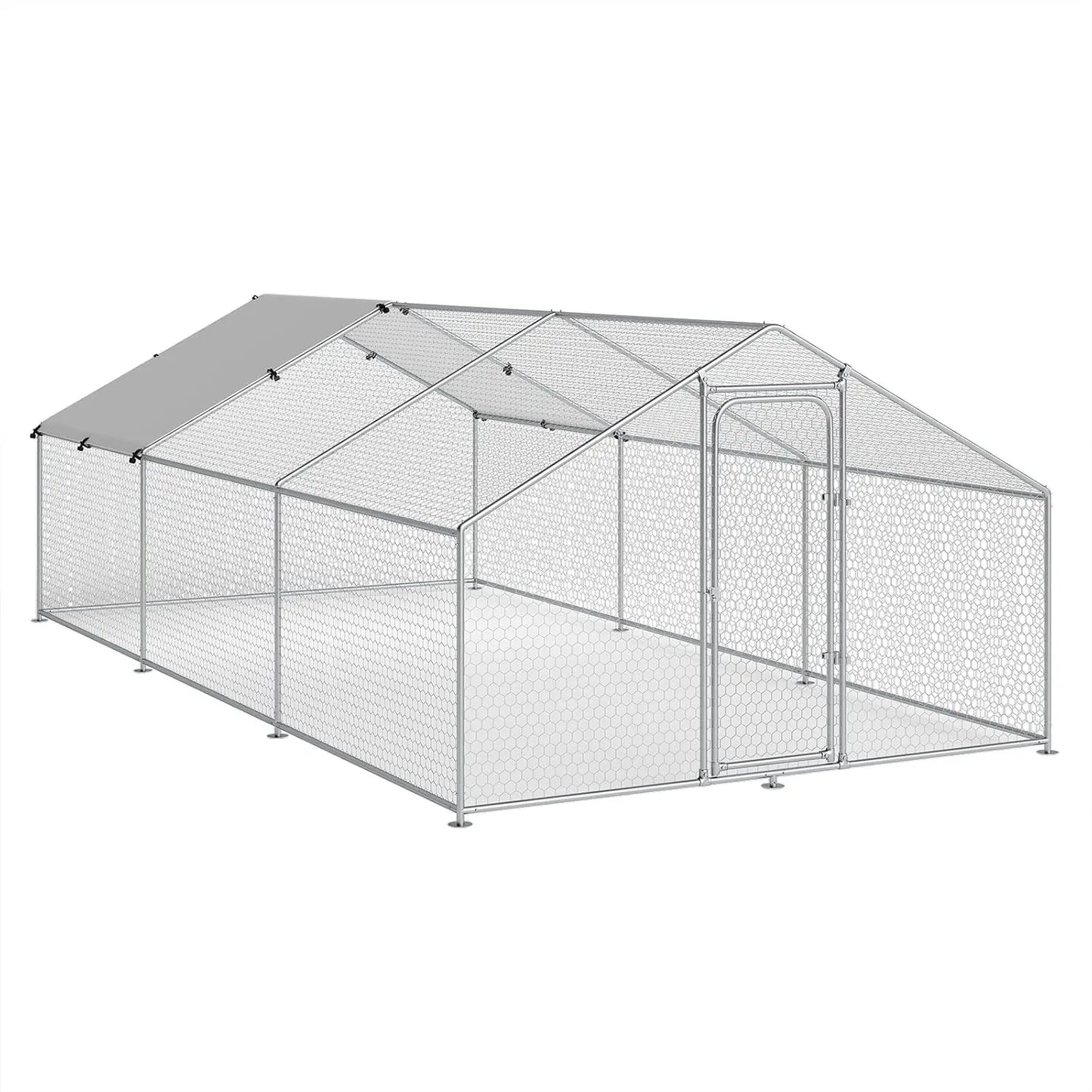 Large Walk-In Chicken Coop with Waterproof Cover and Durable Design